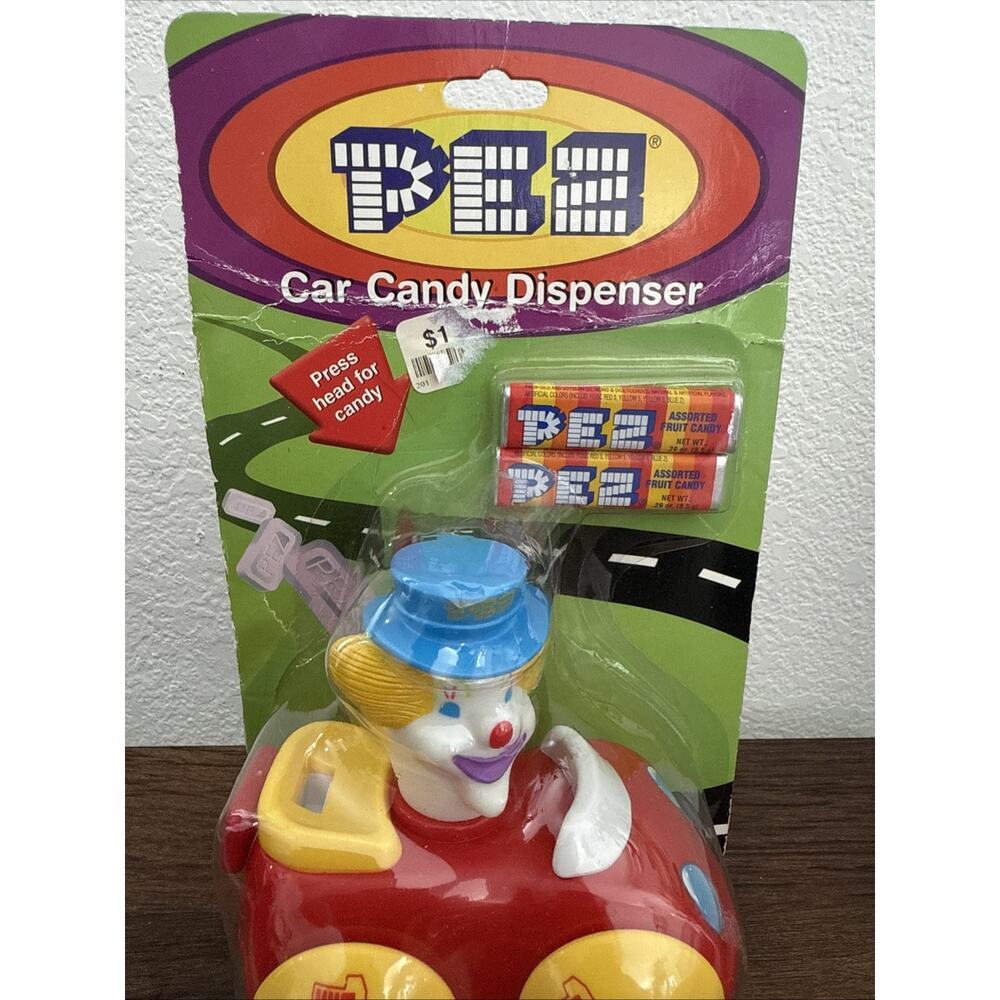 Vintage 1999 "Peter the Clown" Pez Car Candy Dispenser ~Rare~ *Brand New~Sealed* - Picture 3 of 6